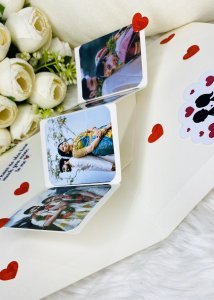 Customized Love Popup 3D Greeting Card With Envelope For Husband, Wife and Friend Note Card (1pc) with Photo