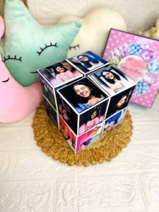 Flipping Photo Cube Box Gift | Birthday Gift With 48 Photos
