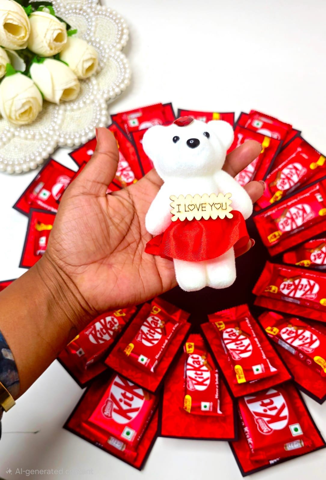 3 Layer Chocolate octagonal Explotion Gift Box and Teddy Handmade Surprise Gift for Birthday Anniversary and any Special Occasions