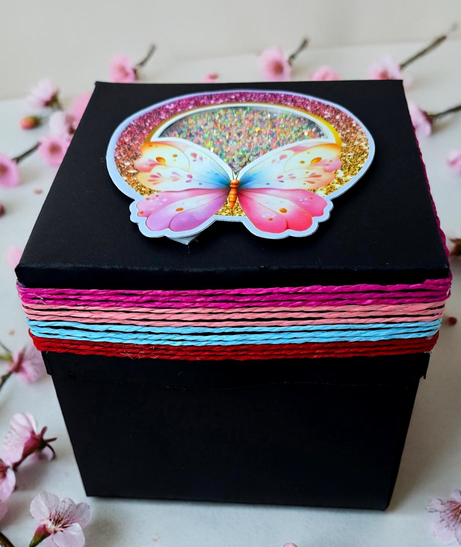 Explosive Gift Box, Birthday Gift, Wedding gift, Valentine Love Gift for your wife/husband, fiance, boyfriend With 10 Chocolate Each 10 RS (1 Kitkat Bunch With ROSES)