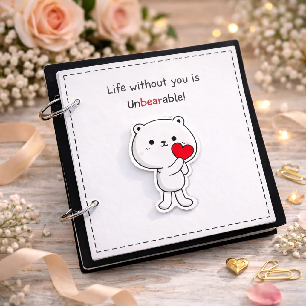 Mini Album with quilled Heart – 10 Little Cards, One Big Love