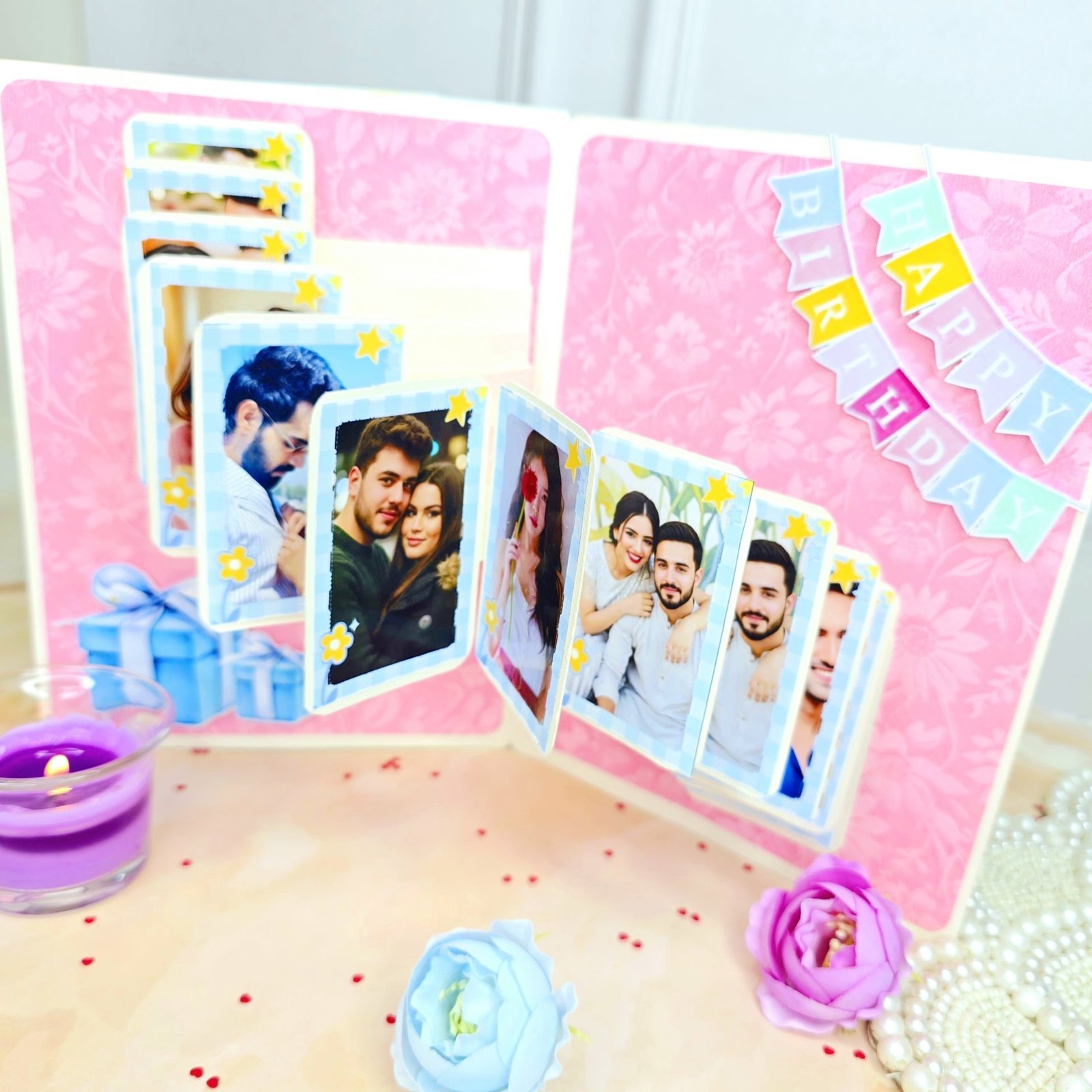 Popup Greeting Card For any occation With 12 Photos