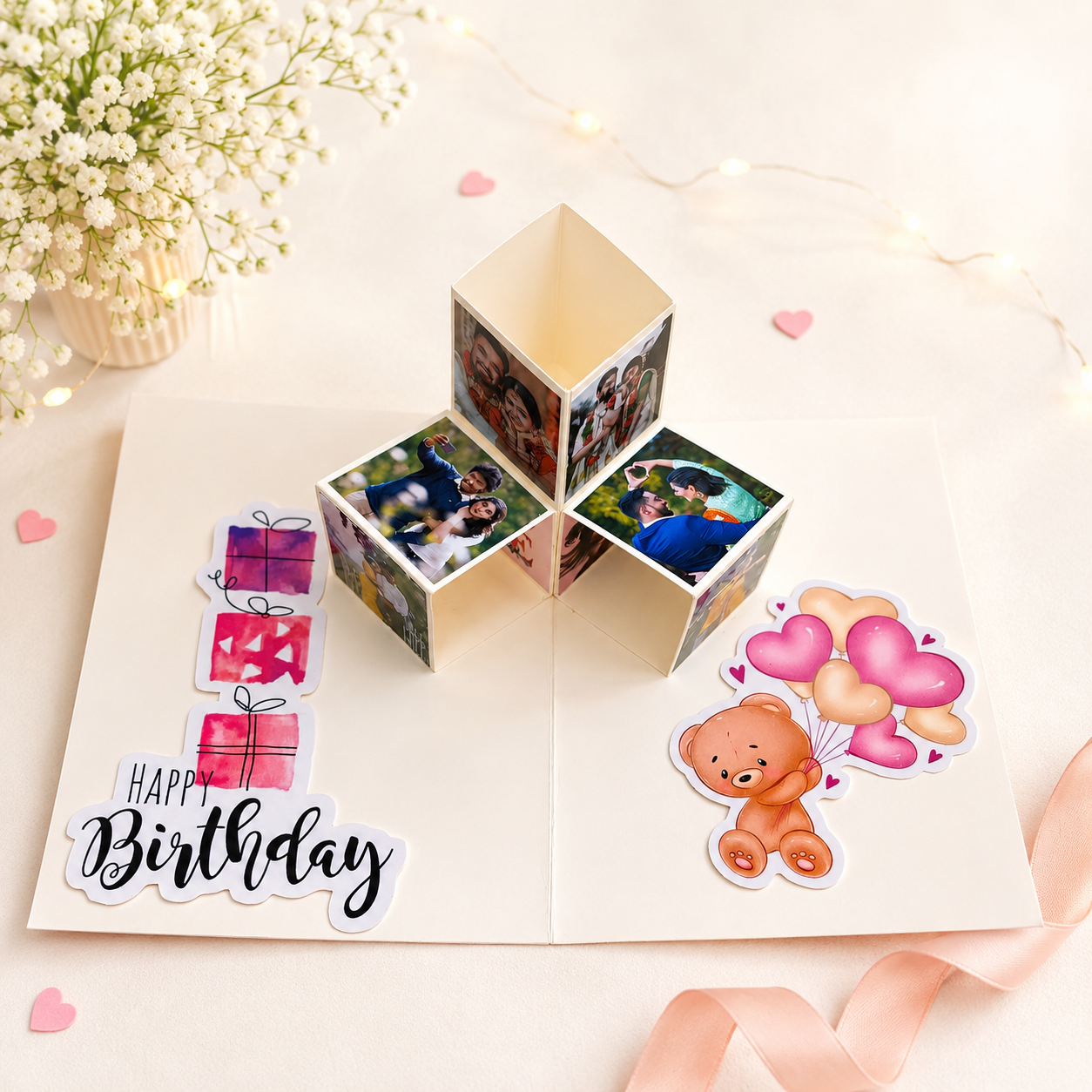 Creative Pop-Up Greeting Card with Personalized Photos