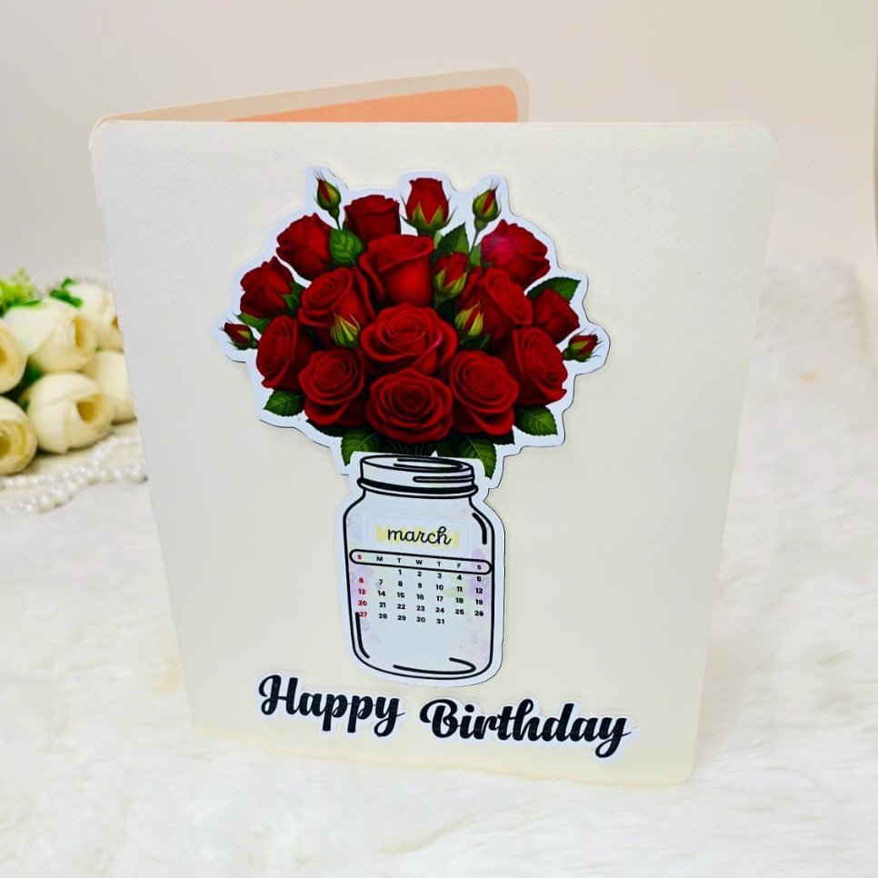 Customized 3D Popup Bithday Greeting Card Envelope For Husband, Wife and Friend Note Card (1pc) with Photo
