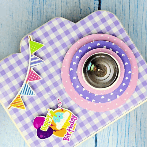 Personalized Mini Scrapbook Album for Memories | Handmade Camera Theme Scrapbook Album