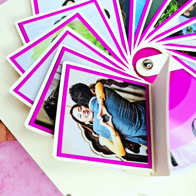 Personalized Photo Wheel Waterfall Card | Wheel Waterfall Greeting Card for A perfect handmade gift for the one you love the most — filled with beautiful memories, love, and special moments.