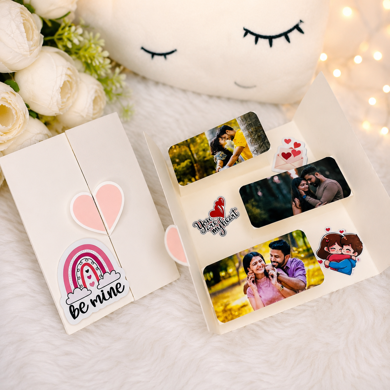 Popup Greeting Card For any occation With 3 Photos