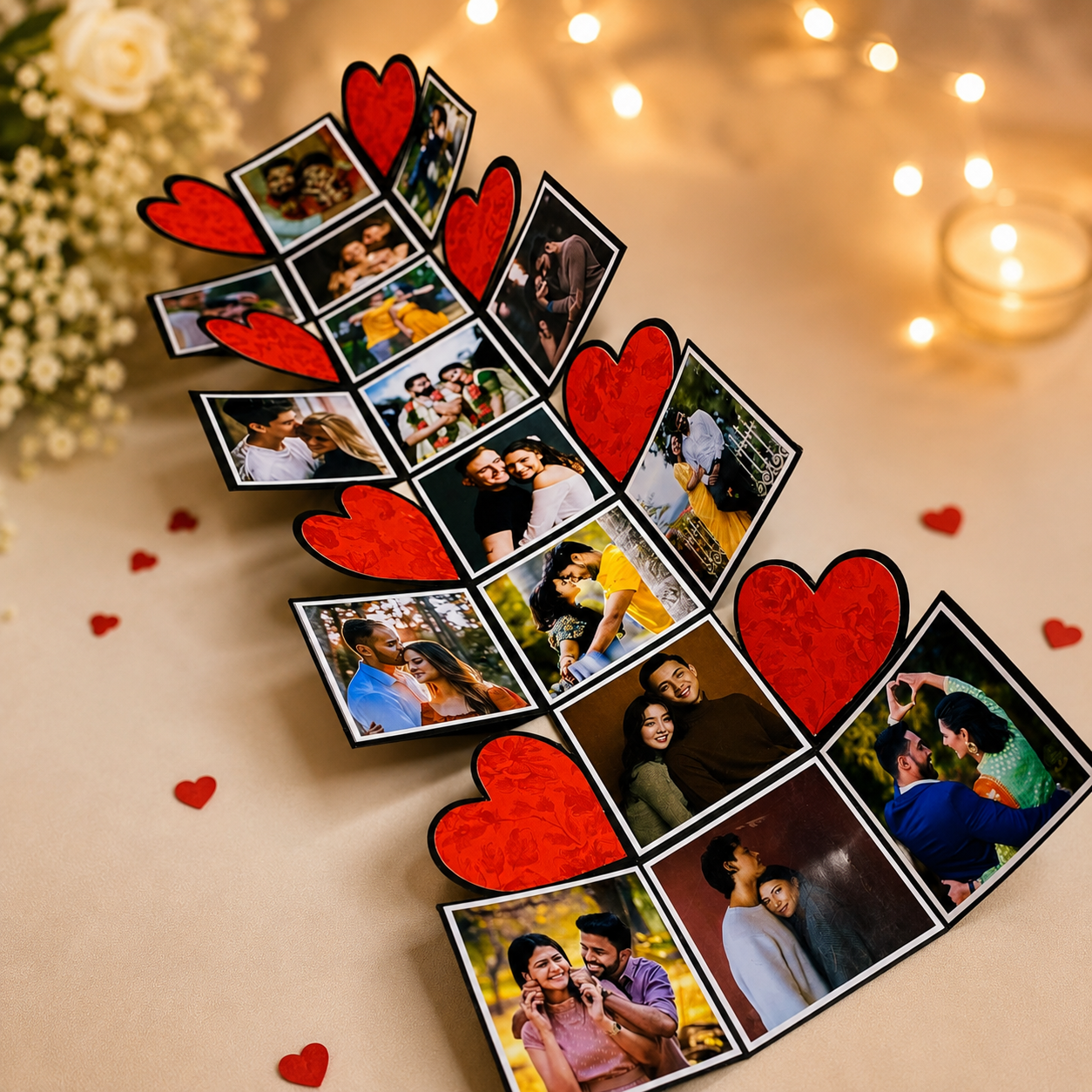 Customized Explosion Photo Cube | 16 Photos Memory Gift