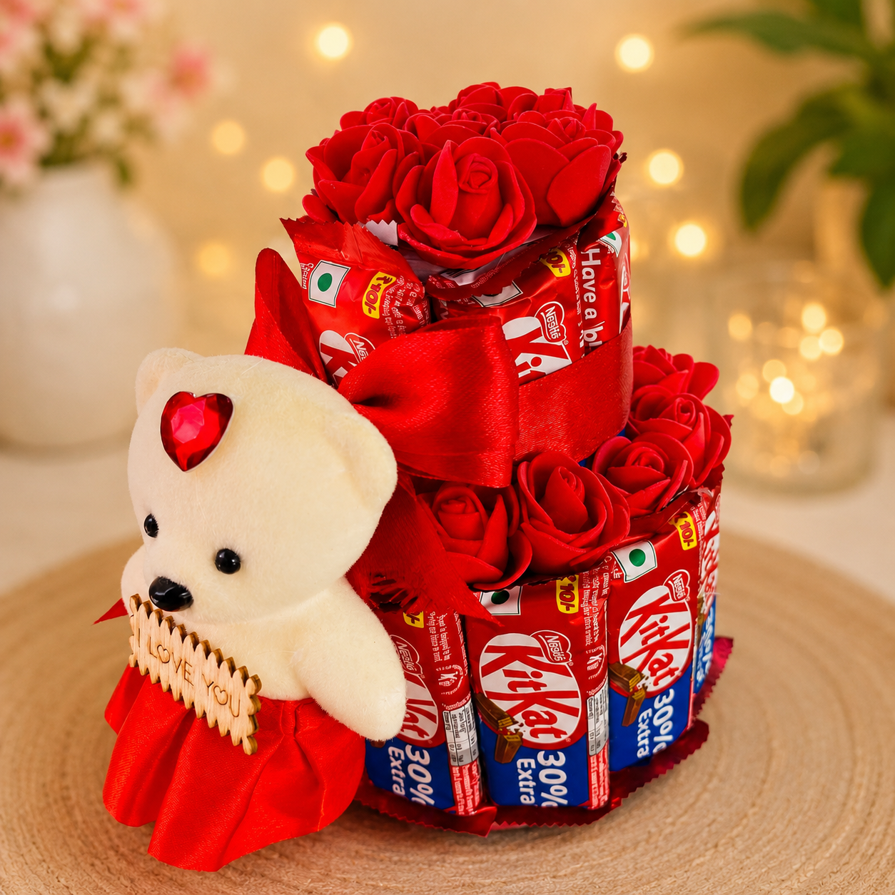 Chocolate Bunch of 16 Chocolate Delight Vase Arrangement For Birthday Gift, Anniversary Gift, Wedding Gift, Valentine's Day Gift & Gift For Special Occasion