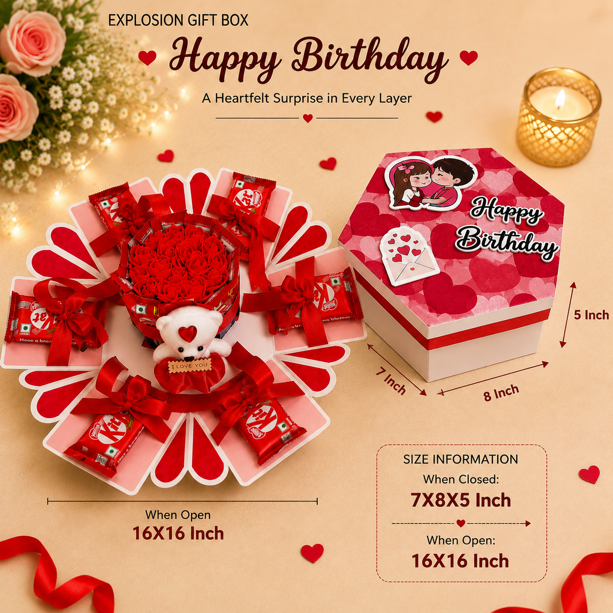 Birthday Gift Box with Chocolates