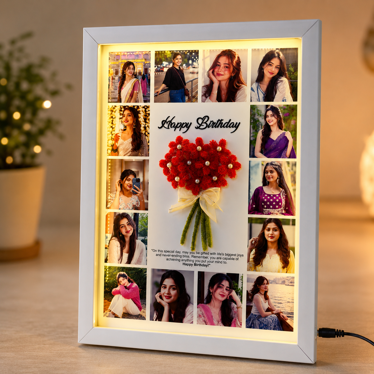 Personalized LED Collage Photo Frame any occation