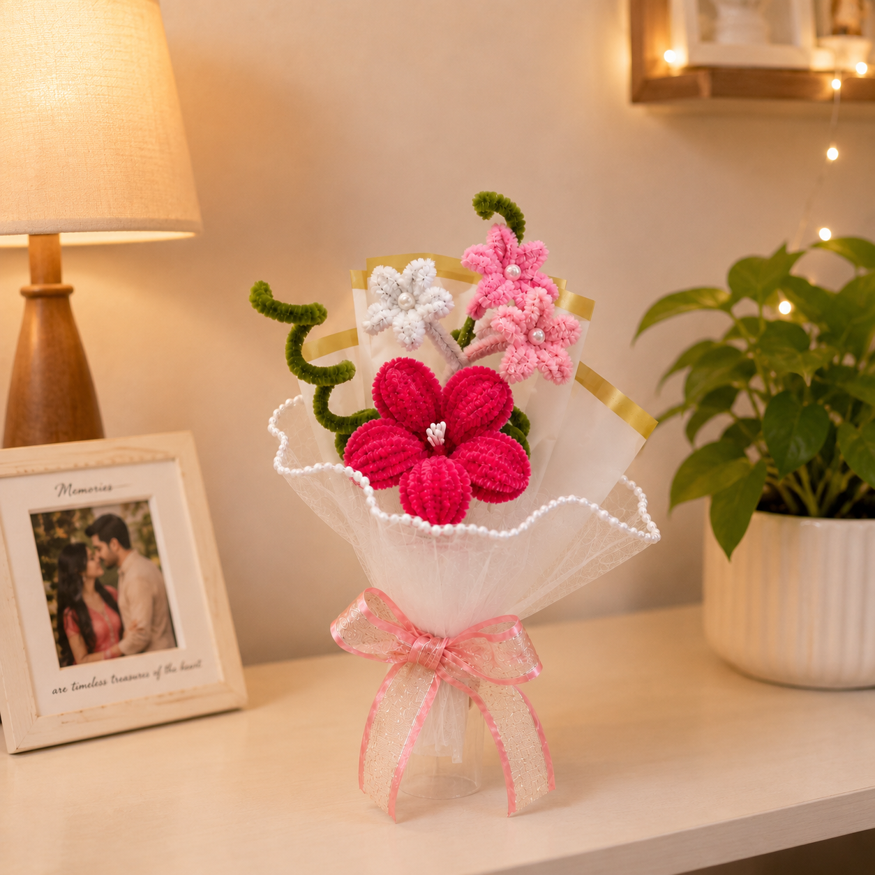 Forever Bloom Pink Handmade Bouquet