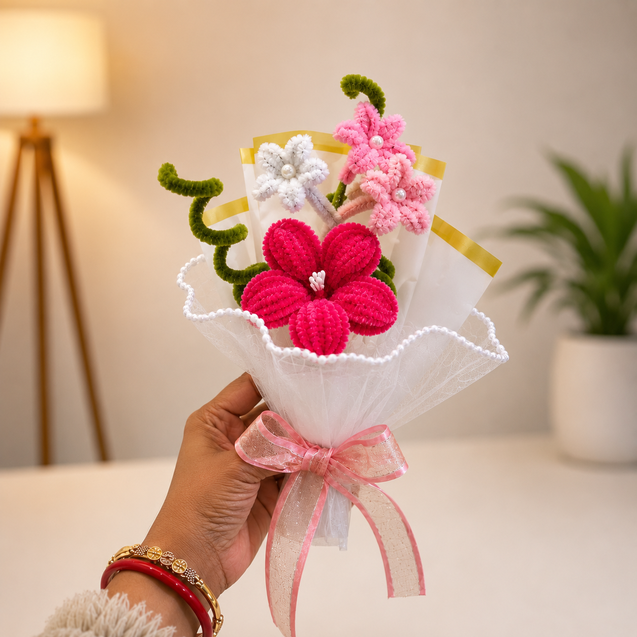 Forever Bloom Pink Handmade Bouquet