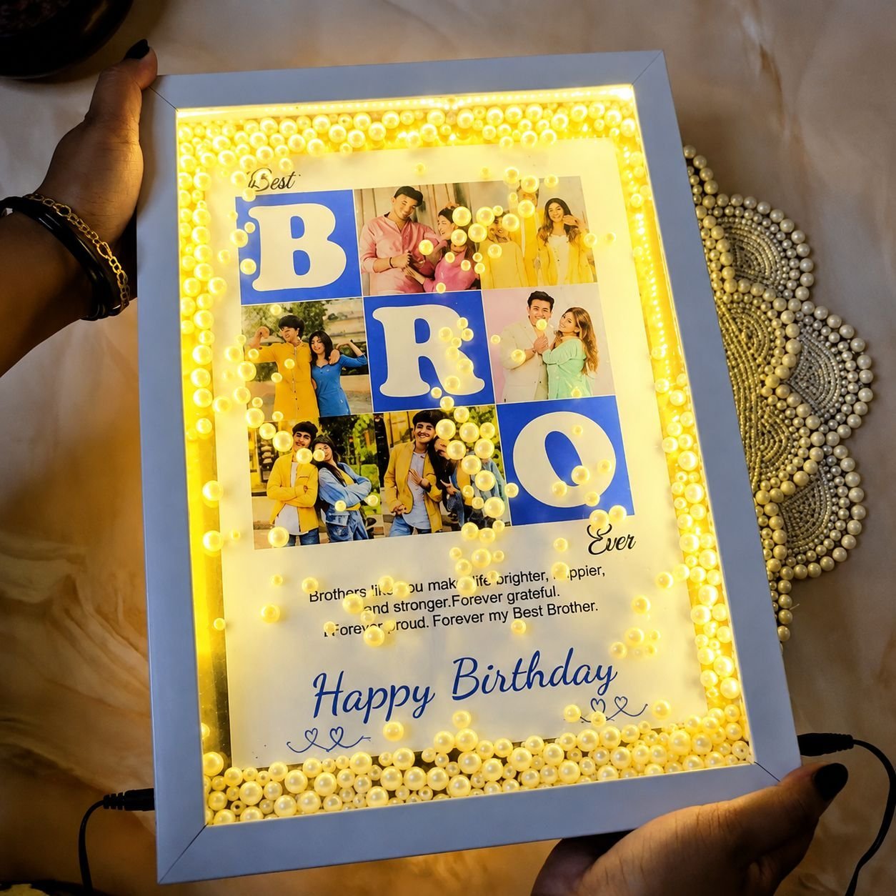 Personalized Best Brother Photo Frame | Happy Birthday Gift for Brother