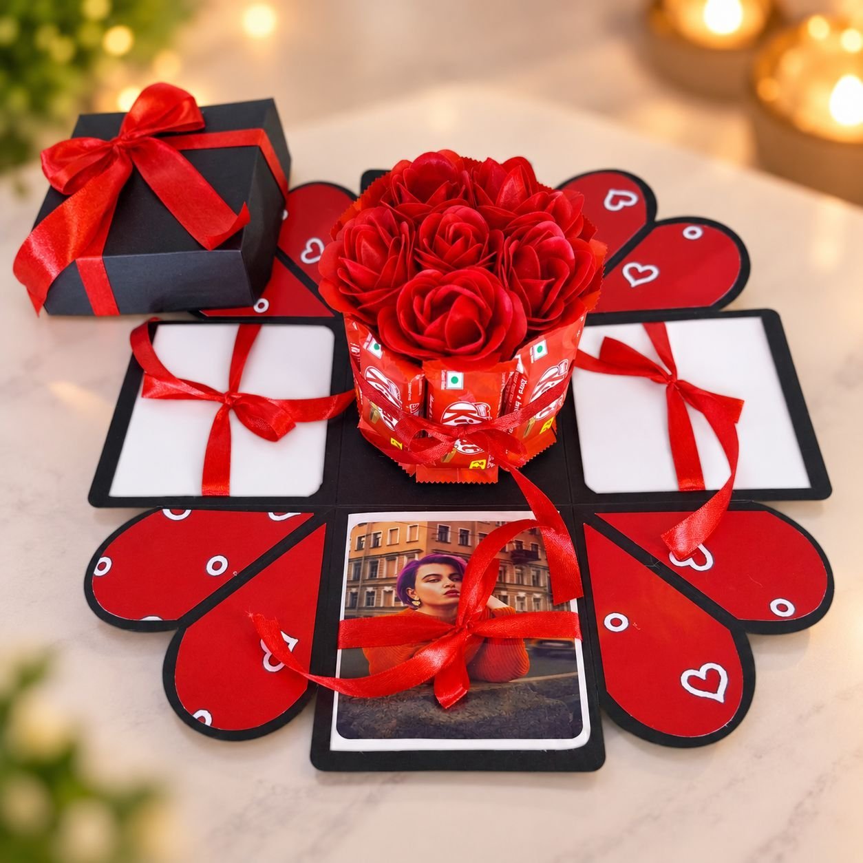Small Box, Big Surprise! | 12 Photos & 10 Chocolates Explosion Gift Box