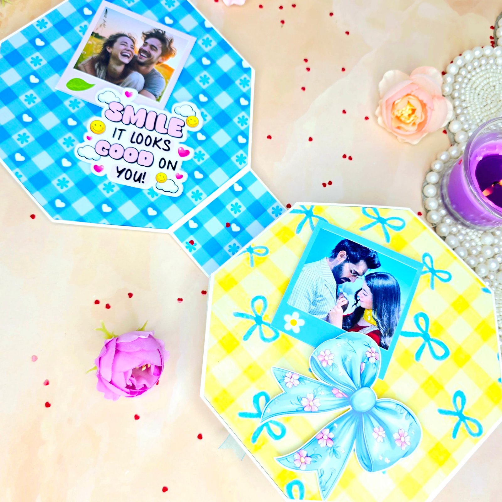 Customized Handmade Birthday Scrapbook Album | Personalized Memory Book Gift | Photo Scrapbook for Special Moments