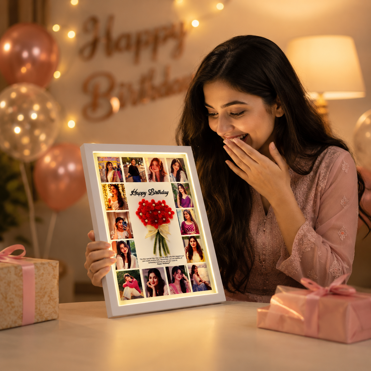 Personalized LED Collage Photo Frame any occation